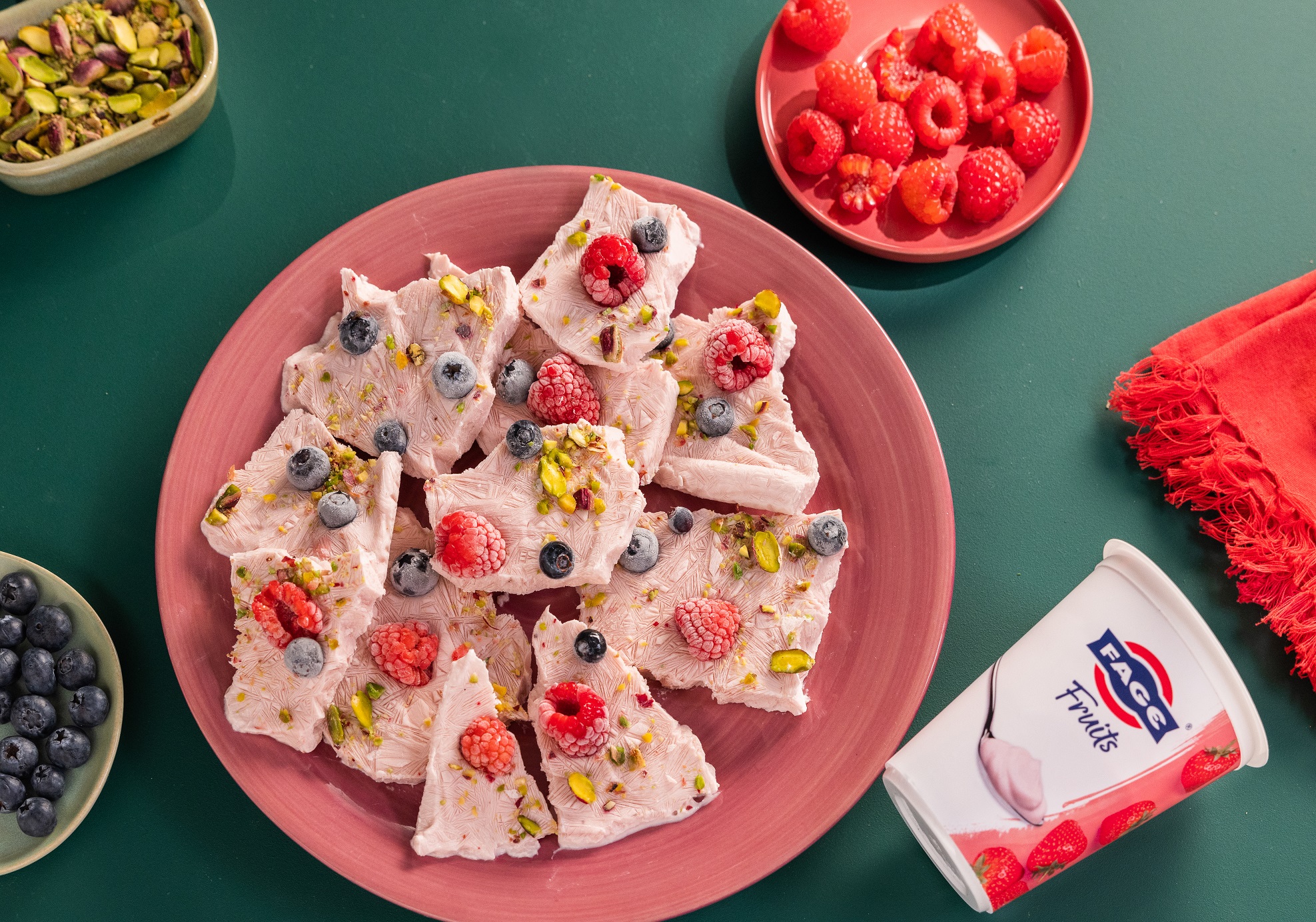 Yoghurt Bark Au Yaourt Fraise Fage Fruits Fage Belgique