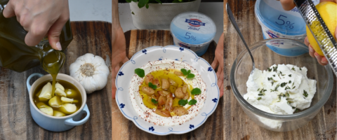 Sauce yaourt grec et confit d'ail